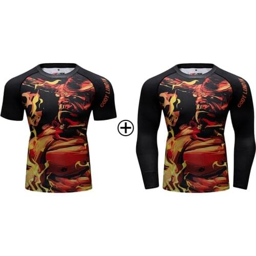 Cody Lundin 2021 Hot Sale Custom Sublimation Logo Spandex Surf Shirt Design Your Own Brand Compression MMA Bjj Rash Guard