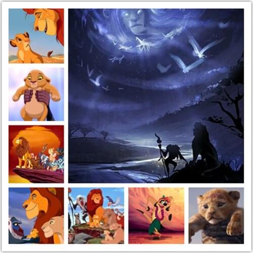 Disney Classic Cartoon Lion King Simba Diamond Painting Cross Stitch Embroidery Mosaic Artist Home Decoration Gift