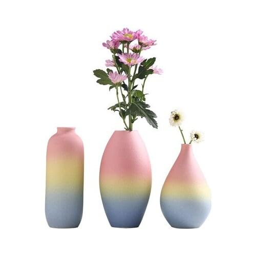 Ceramic Small Vase Modern Minimalist Flower Arrangement Dried Flowers And Flowers Ornaments Creative Parlor Table Hydroponic