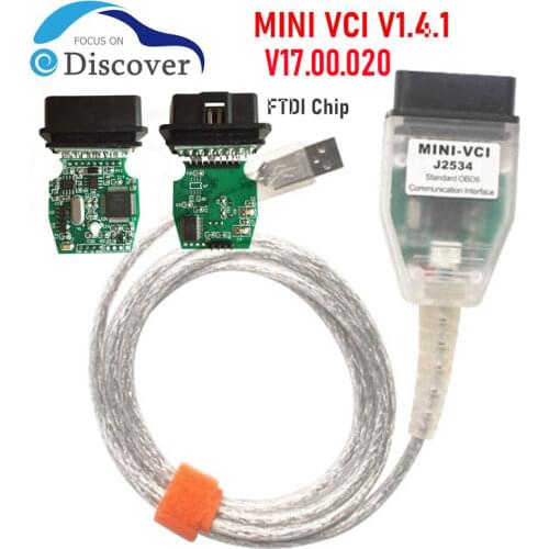 MINI VCI V16.00.017 NEW Version MINIVCI 1.4.1 FTDI FT232RL FT232RQ Chip MINI-VCI TIS Techstream J2534 Cable For Toyota/Lexus