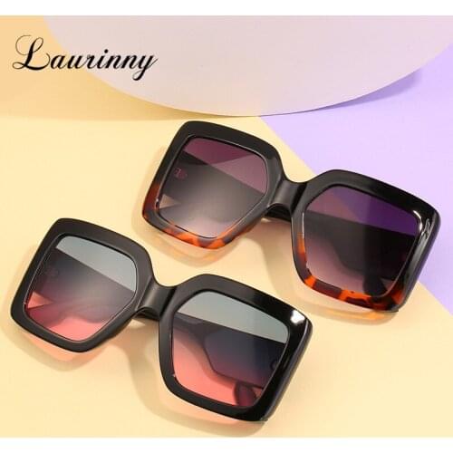 Vintage Fashion Oversized Sunglasses Women 2021 Brand Design Square Frame Big Large Sun Glasses Pink Ocean Shades Female UV400