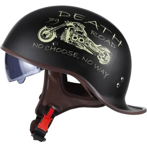 BSDDP Motorcycle Helmet Half Face Vintage Retro German Scooter Helmet Safety Protection Gear Casco Moto Motorbike Crash Helmet