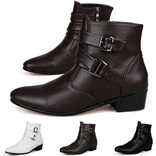 2021 Fashion Men Shoes Soft Leather Autumn Boots Men Waterproof Warm Shoes Men Comfortable Ankle Boots Man