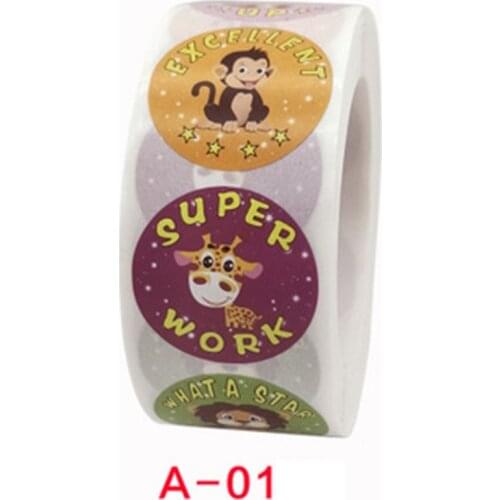 500pcs Label Stickers Christmas Snowman Stickers Cute Cartoon Animals Sticker Gift for Reward Children School Supplies