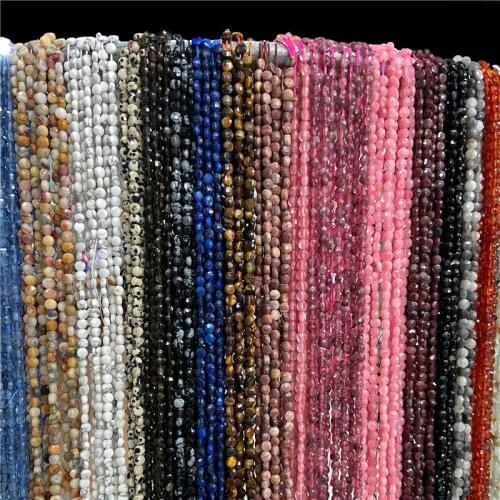 Natural Faceted Aventurine Jades Jaspers Stone Section Flat Round Shape Bead For Jewelry Making DIY Bracelet Accessories 38cm