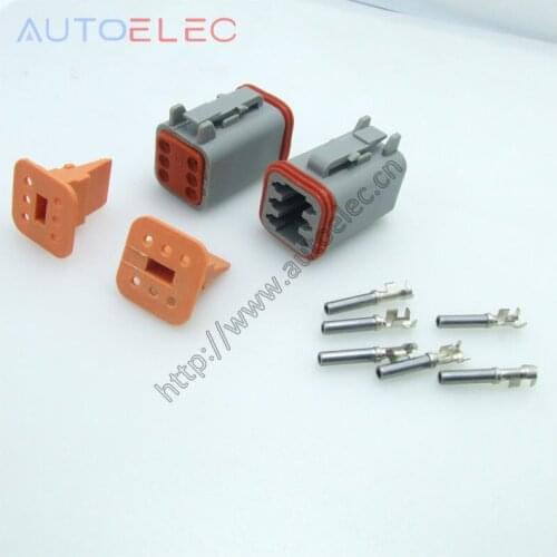 10kit DT06-6S Female connectors OEM Deutsch DT GRAY and U-barrel Crimper terminals 1060-16-0122 for boats KOMATSU kobelco