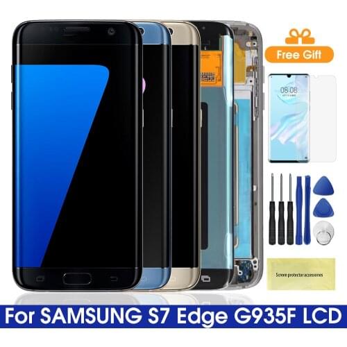 Original S7 Edge For SAMSUNG GALAXY S7 EDGE G935 G935F LCD Display Touch Screen Digitizer Assembly For Samsung S7 Edge G935F