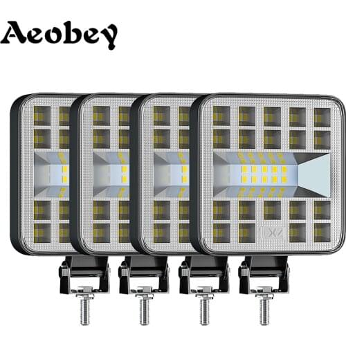 Aeobey 3inch 12V 24V 87W LED Work Light for Truck 4x4 Tractor Boat Atv Spot Flood Led Light Bar OffRoad Car Driving Fog Light