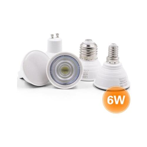 LED Light GU10 MR16 E27 E14 Bulb 6W 220V 230V 240V Lampada LED Condenser lamp Diffusion Spotlight Energy Saving