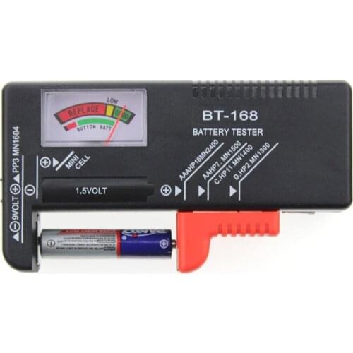 BT-168 Battery Capacity Tester Smart Electronic Power Indicator Measure for 9V 1.5V AA AAA Cell C D Batteries Dropshipping