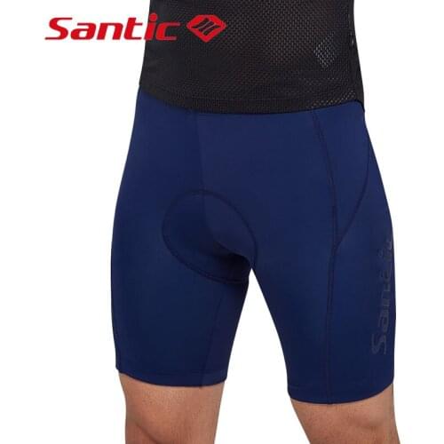 Santic Cycling Shorts Men 4D Padded Shockproof Cycling Shorts MTB Road Bicycle Shorts Ropa Ciclismo Black Blue Shorts