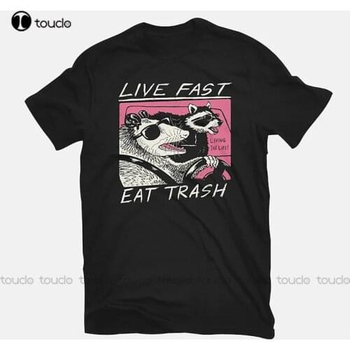 Live Fast Eat Trash Shirt Raccoon Gifts Raccoon Lover Shirt Spirit Animal Shirt Raccoon Vintage T Shirt Raccoon T-Shirts