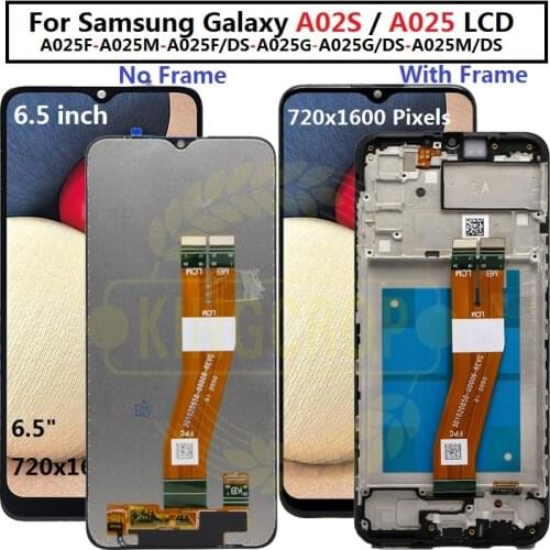 For Samsung Galaxy A02s A025 LCD With Frame Display Touch Screen Digitizer For Samsung A02s A025M A025F/DS A025G/DS A025M LCD