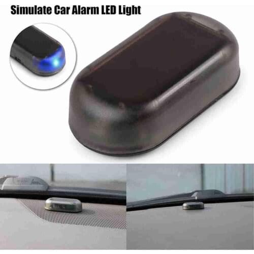 1PC Universal Flash Warning LED Light Alarm Lamp Strobe Signal Security System Car Solar Power Simulation Red Blue Caution
