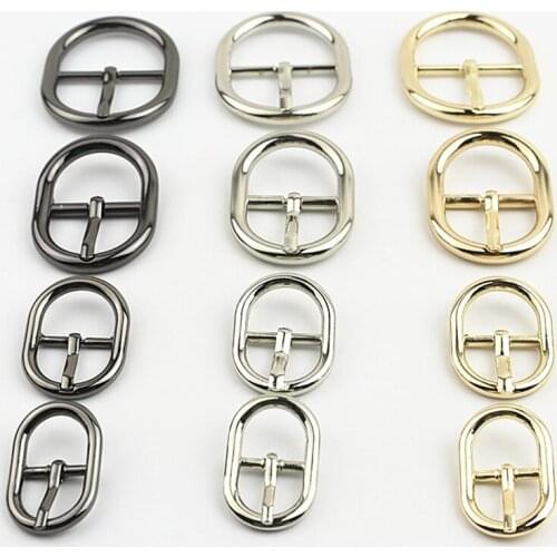10pcs 16/19/25/33mm Bag Strap Adjuster Pin Buckle Metal Handbag Belt Buckles Webbing Clasp DIY Leather Crafts Sewing Accessories