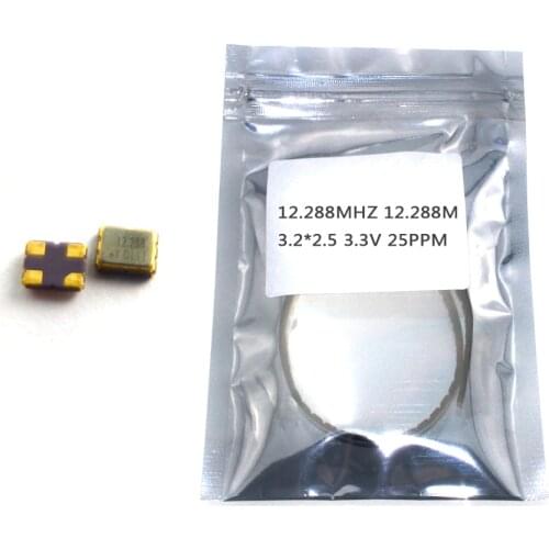 10pcs SMD 3225 active crystal oscillator OSC 12.288MHZ 12.288M 3.2*2.5 3.3V 25PPM
