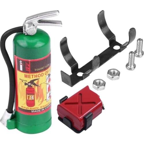 2 PCS 1/10 Scale RC Crawler Accessory Mini Fuel Tank With RC Decoration Metal Mini Fire Extinguisher