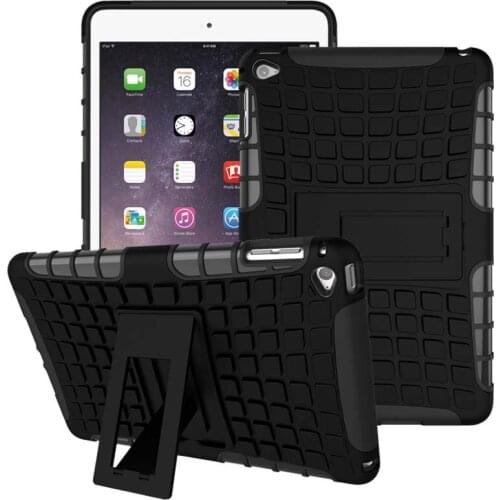 2 in 1 TPU + PC Spider Heavy Duty Armor Hybrid Kickstand Shockproof Stand Holder Cover Case For Apple ipad mini 4 Mini4 Tablet