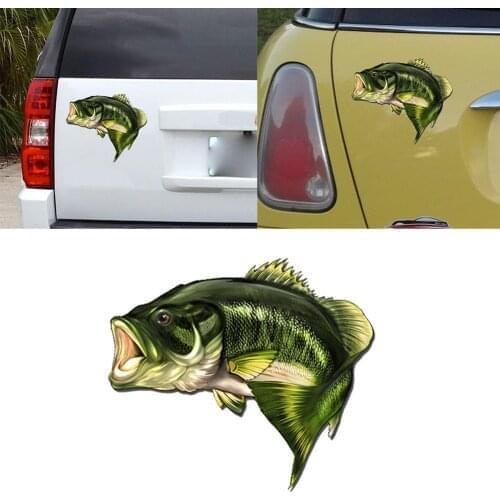 2019 High Quality Car Bass Fish Fishing Stickers Boat Kayak Decals Truck Laptop Window 3D Sticker