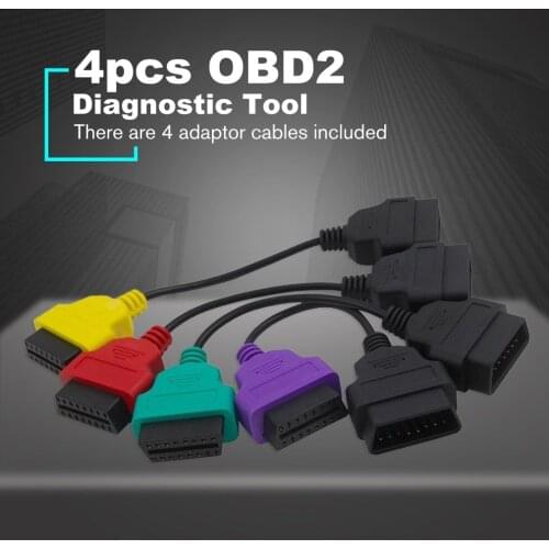 4pcs OBD2 For Fiat ECU Scan Diagnostic Cables MultiECUScan Adapter Bundle Fiatecuscan Connector Scanner Car Vehicle Repairing