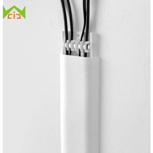 5PCS Data Line Fixed Box Self-adhesive Raceway Wall Cord Duct Cover Line Storage Organizer Cable Duct Ties Fixer Fastener Holder