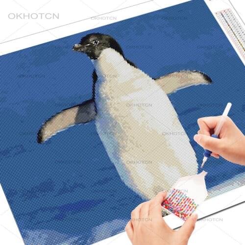 Penguin Diamond Art Animals Embroidery Mosaic 5D Diamond Painting Full Drill Square Handicraft Gift Diamond Wall Decor