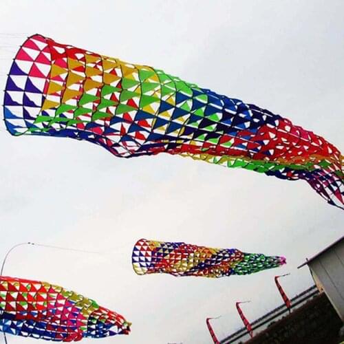 Free shipping large windsock kite flying outdoor sport for adults walk in sky kite reel factory ripstop nylon fabric kites