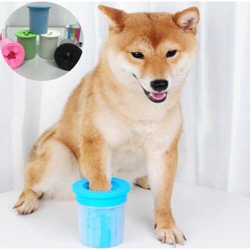 Pet Dog Cat Foot Wash Cup washer Paw Cleaner Puppy Feet Cleaning Kitten Dirty Paws Quickly Washer Brush Pet Grooming Tools