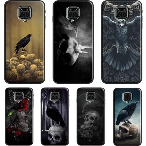Crow Skull Raven Moonlight For Xiaomi Redmi Note 7 8 Pro 8T 9S Note 9 10 Pro Cover For Redmi 9T 9 9A 9C 7A 8A Case