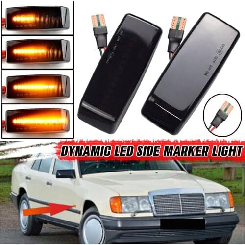 For Mercedes Benz W201 190 W124 W202 W140 R129 LED Side Wing Rearview Mirror Dynamic Indicator Blinker Flowing Turn Signal Light