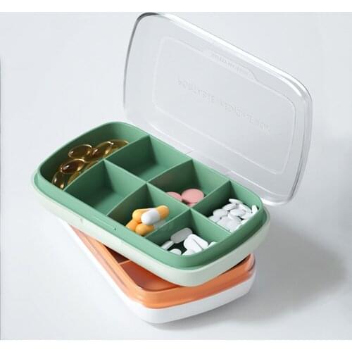 Home Portable Sealed Seven-day Small Medicine Box With Transparent Cover Travel Independent Pill Case Container Dispenser