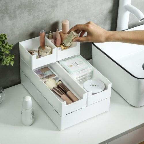 Creative DIY Combination Thickened Storage Drawers Partition Plastic Table Top Classification Storage Boxes Desk Storage School