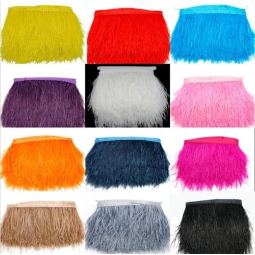 Height 10-15cm Wedding Dress Party Osirtch Feather Lace Fabric For Clothing Decoration DIY Craft Production Making wholesale