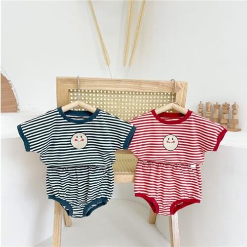 Angoubebe 221S88 baby boy girl summer strips sets