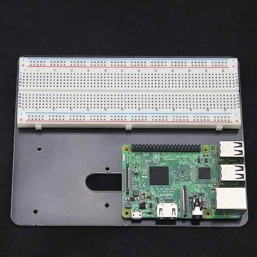 Raspberry Pi Acrylic Mounting Platform M102 Bread Board Experiment Board for MEGA 2560 | UNO R3 | Raspberry Pi 4 Model B/3B+/3B