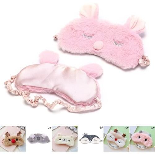 Cartoon Cute Koala/bunny Sleep Eye Mask Nap Plush Eye Shade Bandage Rest Travel Relax Sleeping Aid Blindfold Ice Cover Eye Patch