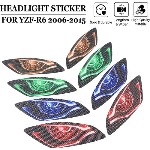 For YAMAHA YZF-R6 YZFR6 YZF R6 2006-2015 Motorcycle 3D Front Fairing Headlight Stickers Eye Graphic Headlight Protection Sticker