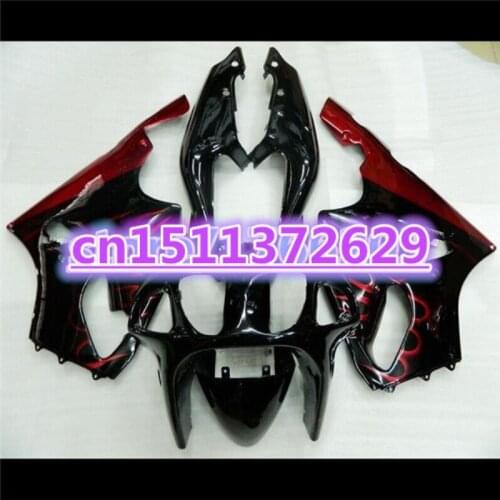 Fairing For KAWASAKI NINJA ZX7R 96-03 ZX 7R 1996-2003 red flame black ZX 7R 96 97 98 99 00 01 02 03 zx636 6r