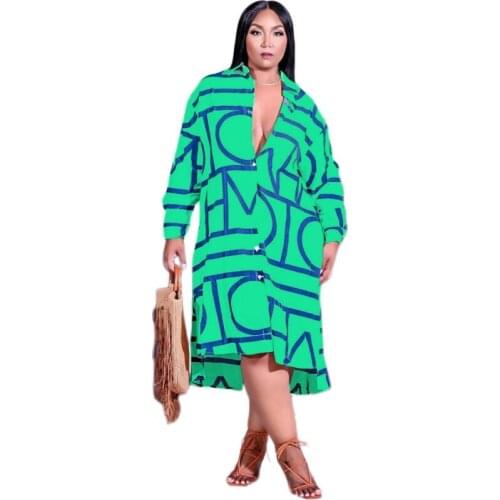 3XL 4XL Plus Size African Office Lady Dresses For Women 2021 Africa Clothes Dress Print Dashiki Ladies Clothing Blouse Dress