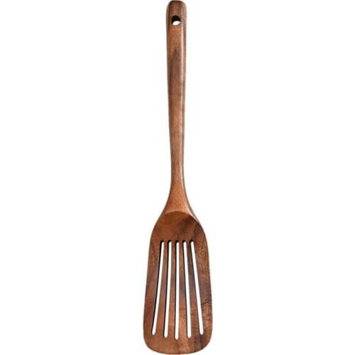 Natural Wooden Cooking Shovel Spatula Turner Kitchen Utensil Tools Non-stick Long Handle Cookware