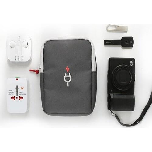 Portable Power Bank Pouch Travel Cable Bag Digital USB Cable Gadget Organizer Charger Wires Storage Bag