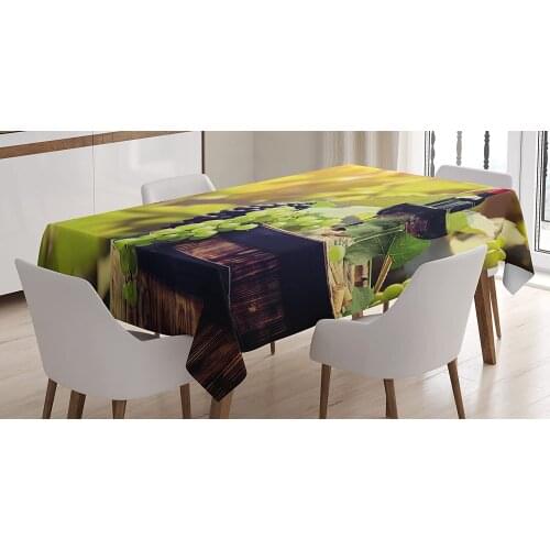 Agriculture Country Theme Natural Landscape Product Alcoholic Drink Fruit Custom Table Cover for Dining Room Kitchen Decor
