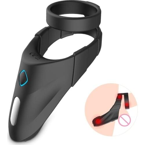 Silicone Cock Ring on Penis Vibrator Sex Men Dick Delayed Ejaculation Adults Toys for Couples Clitoral Erotic Male Masturbator