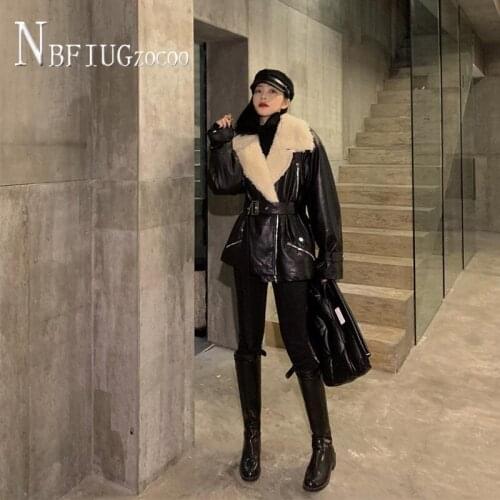 Warm Thick Faux Leather Jacket Motorcycle Outwear Overcoat Thickening Black Jackets