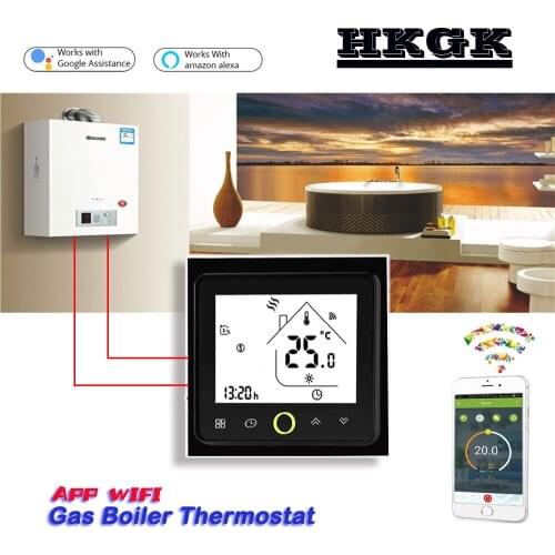 Underfloor heating and gas boiler WIFI APP Thermostat for Works with Alexa Google home