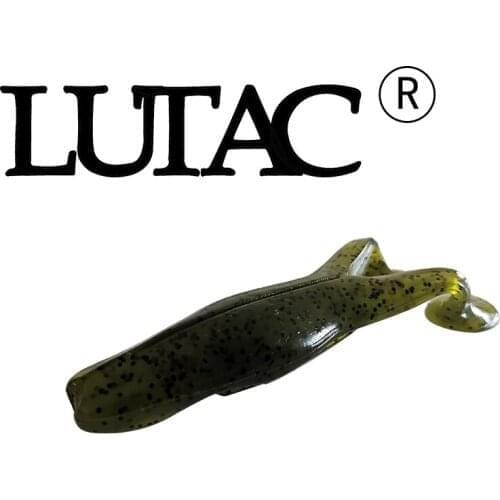 LUTAC Sinking Frog Lure 105mm 14.6g LS04B T-Tail PVC Soft Plastic Snakehead Wide Hollow Body Fishing Topwater Tackle
