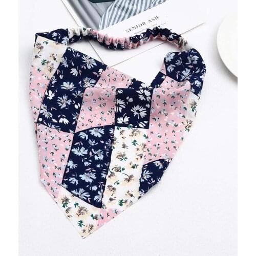 Triangle Bandanas Hair Scarf Vintage Print Hair Scarf Headband For Women Girls Fashion Hair Accessories Bands Turban Headwear