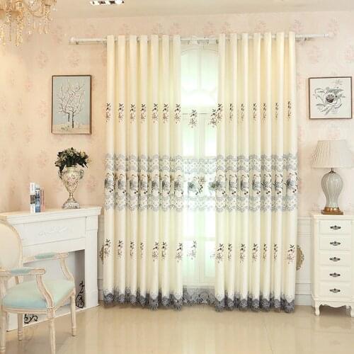 European luxury light fresh embroidery curtain curtain bedroom villa room curtain restoring ancient ways