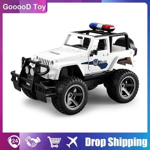 1/12 35Cm Rc Car Jeep Police Toy Car 2.4G Radio Remote Control Cars Buggy Off-Road Control Trucks Boys Toys for Children Boy