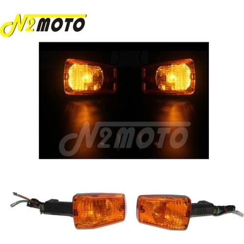 1 Pair E3 SAE DOT Motorcycle Front Amber 12V Turn Signal Indicators Flasher Light Lamp For MZ ETZ 251